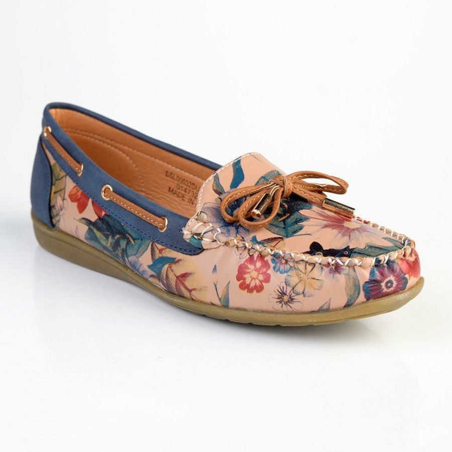 * Soft Style By Hush Puppies Domino Floral Loafer Dusty Pink New Soft Style By Hush Puppy Brogues