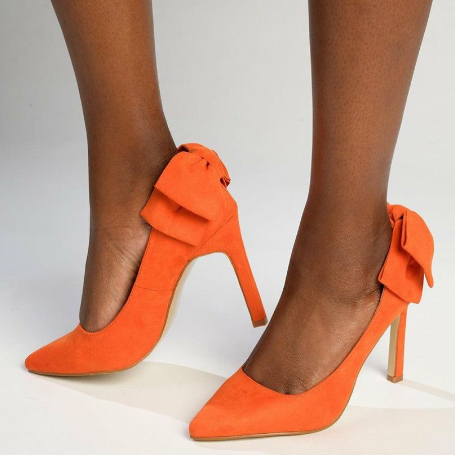 * Madison Kessa Court Heels Orange Reasonable Price Madison Heart Of New York Heels