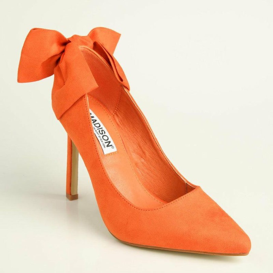 * Madison Kessa Court Heels Orange Reasonable Price Madison Heart Of New York Heels