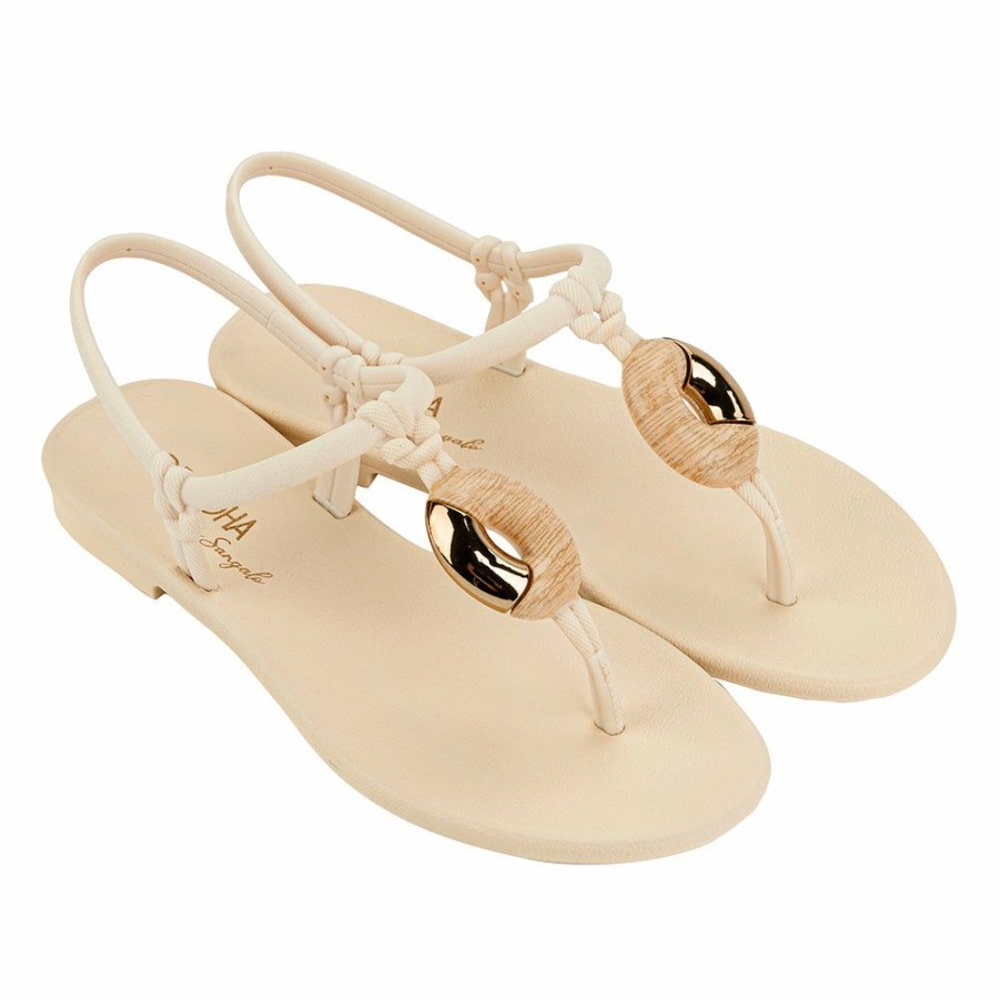 * Grendha Ladies Thong Sandals Beige Good Quality Slippers & Flats