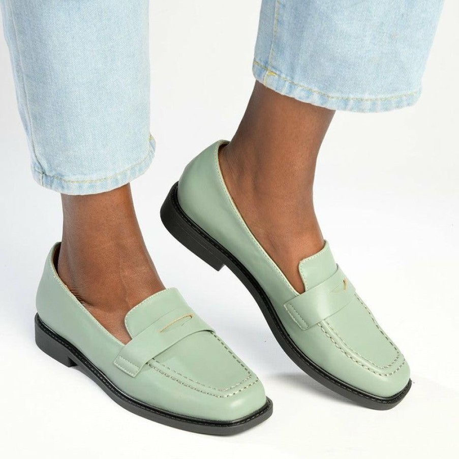 * Madison Kim Loafer With Saddle Sage Sale Madison Heart Of New York Brogues