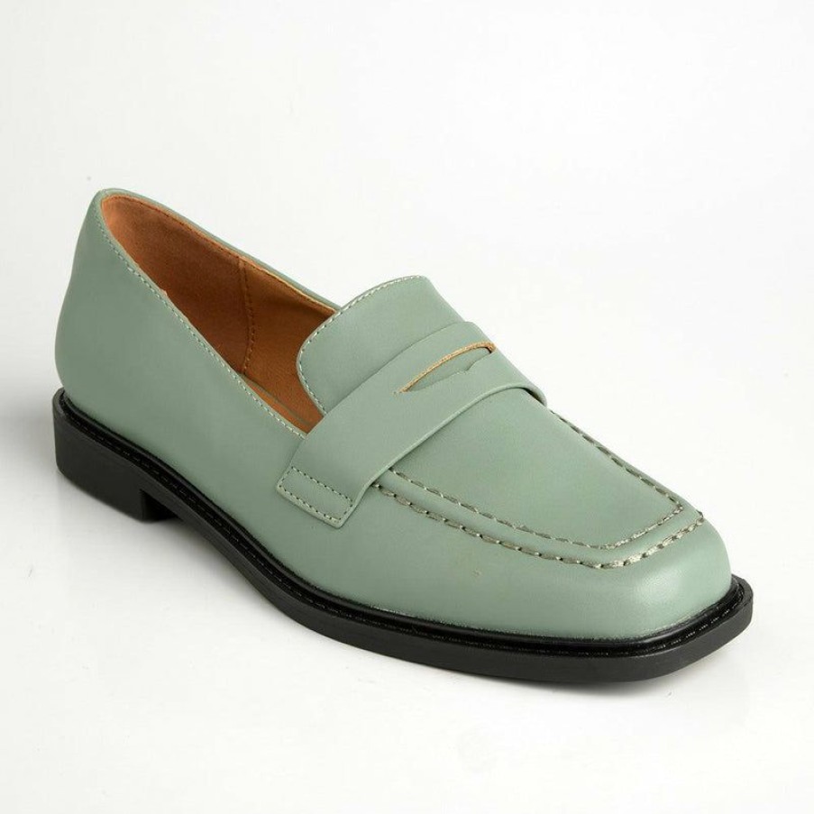 * Madison Kim Loafer With Saddle Sage Sale Madison Heart Of New York Brogues