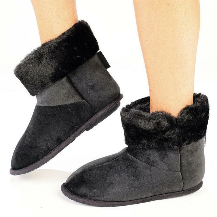 * Hush Puppy Hi Top Casa Slippers Black Reasonable Price Slippers & Flats