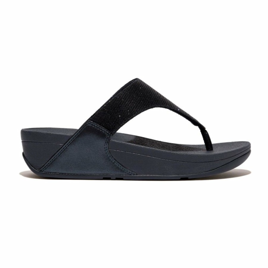 * Fit Flop Lulu Shimmerflux Flip Flop Midnight Navy Discount Store Slippers & Flats