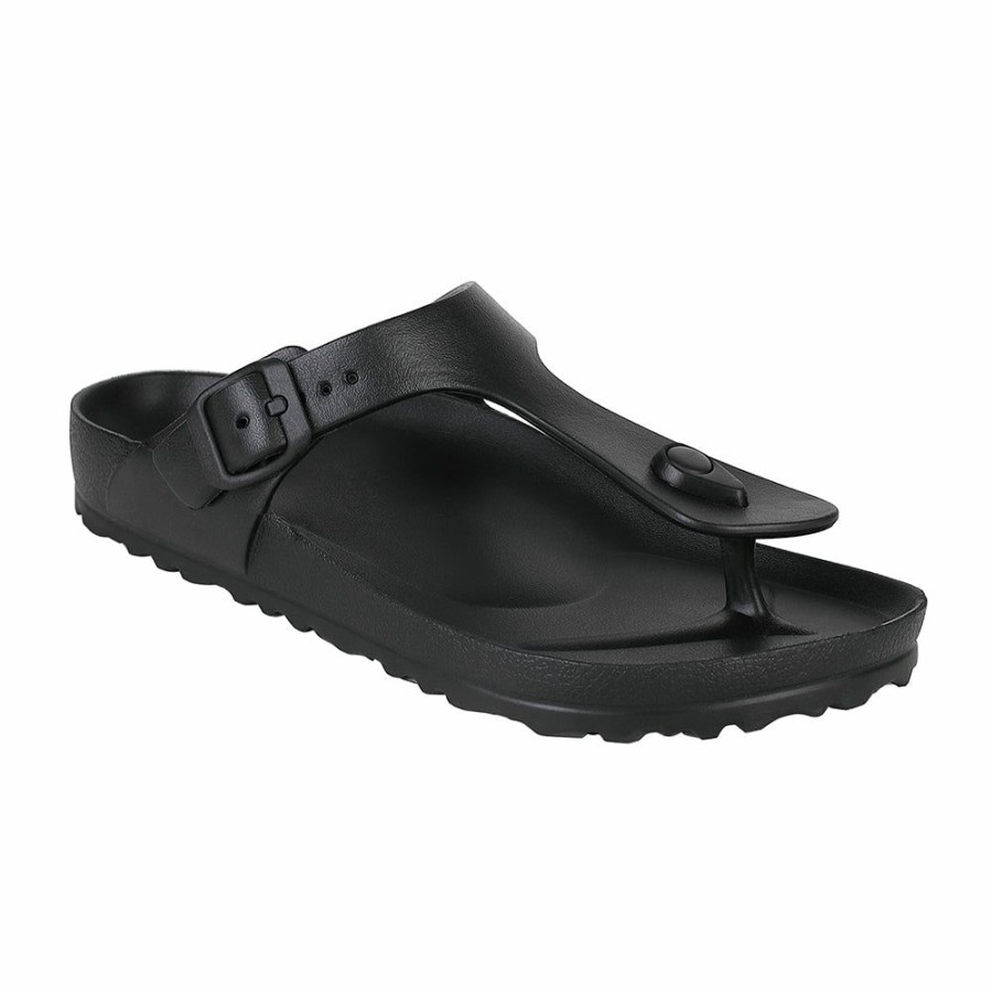 * Holster Coastal T Bar Slide Black Good Quality Slippers & Flats