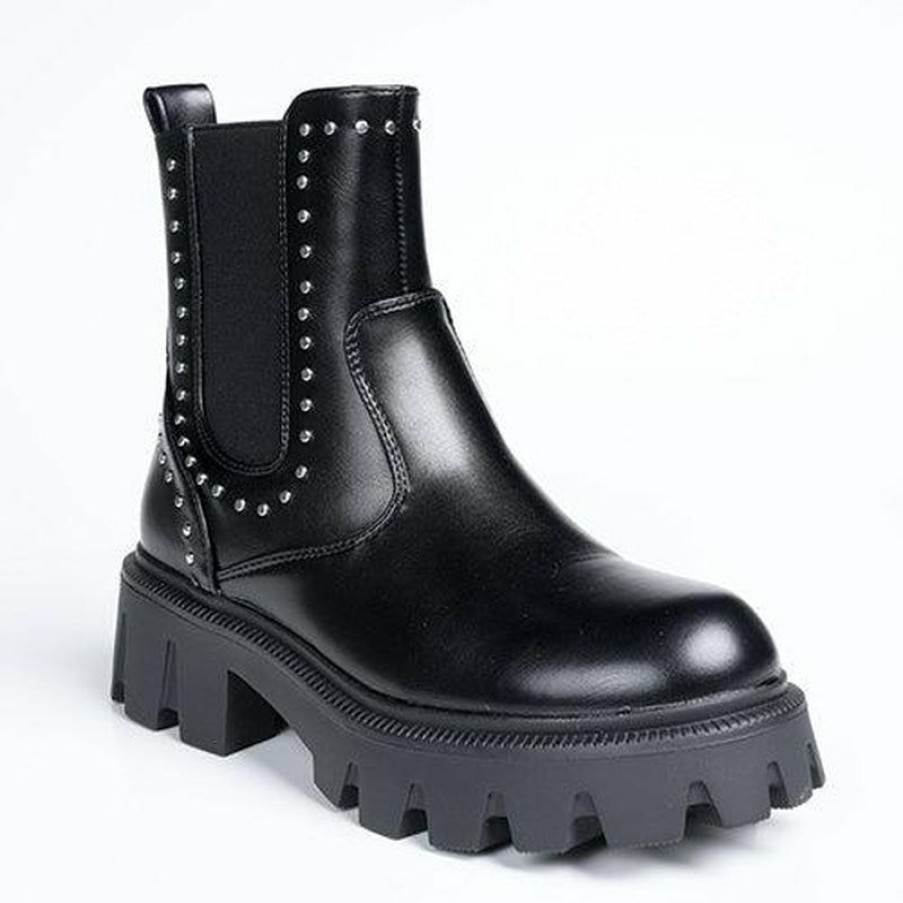 * Madison Kika Studded Gusset Boot Black Hot Selling Madison Heart Of New York Boots