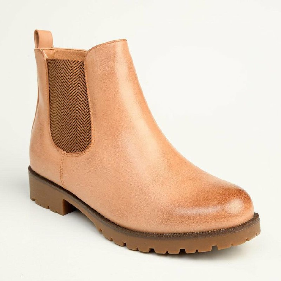 * Soft Style By Hush Puppies Samcha Gusset Boot Light Brown Good Quality Soft Style By Hush Puppy Boots