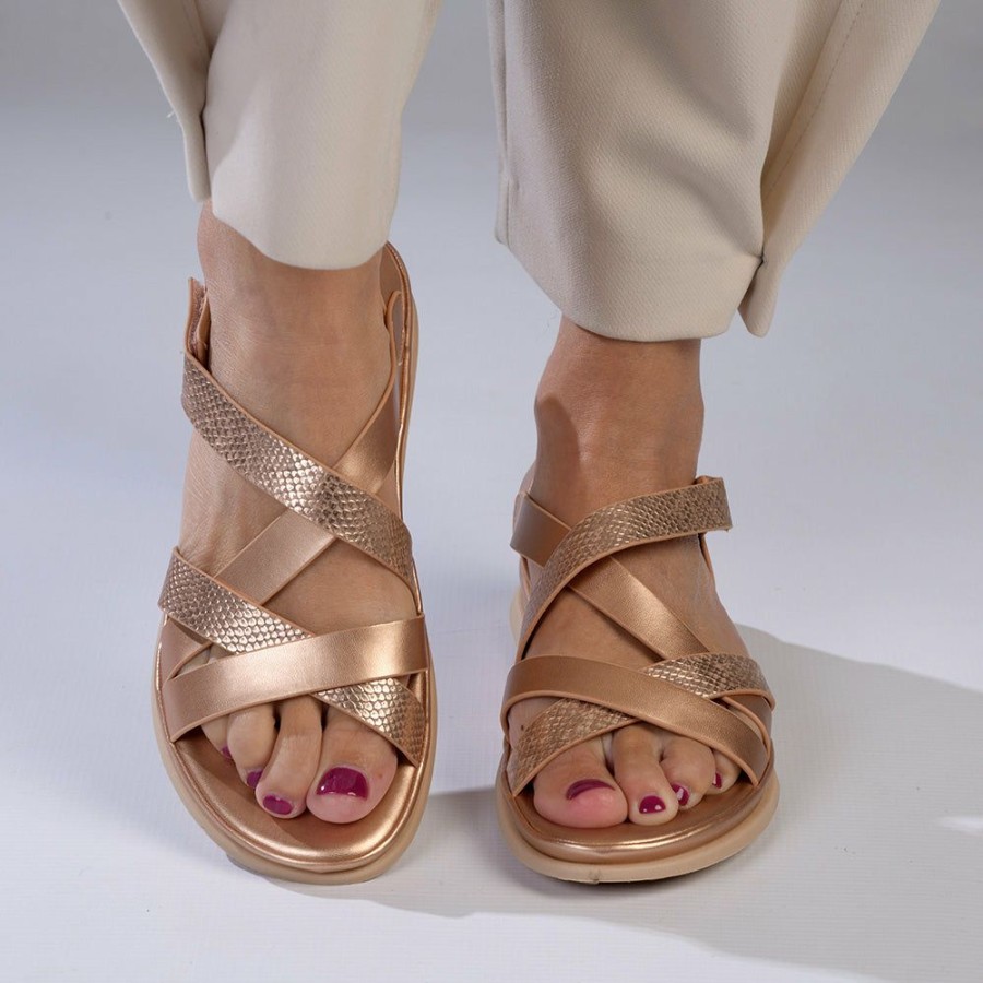 * Soft Style By Hush Puppies Irina Strap Sandals Rose Gold Closeout Sale Soft Style By Hush Puppy Sandals