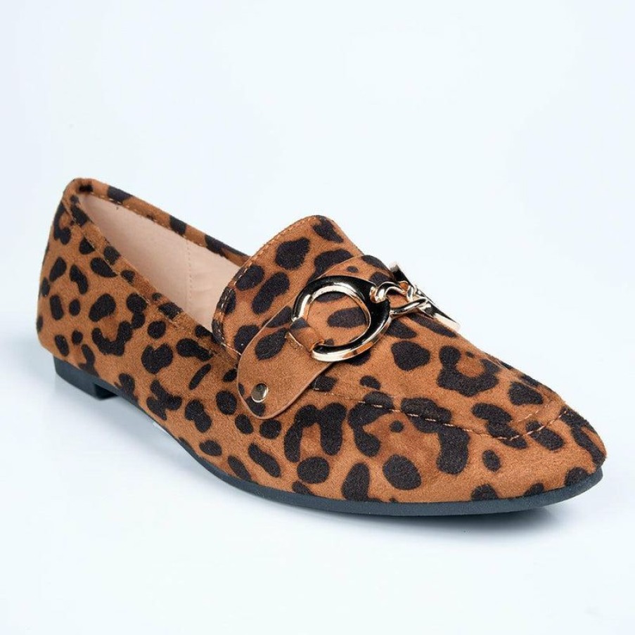 * Madison Kerri Metal Trim Loafer Leopard Good Quality Madison Heart Of New York Brogues