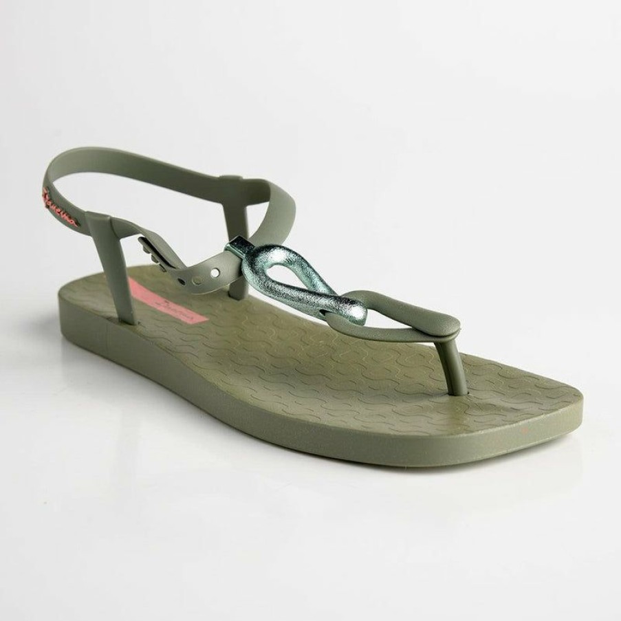 * Ipanema Chain Link Thong Sandals Green Closeout Sale Slippers & Flats