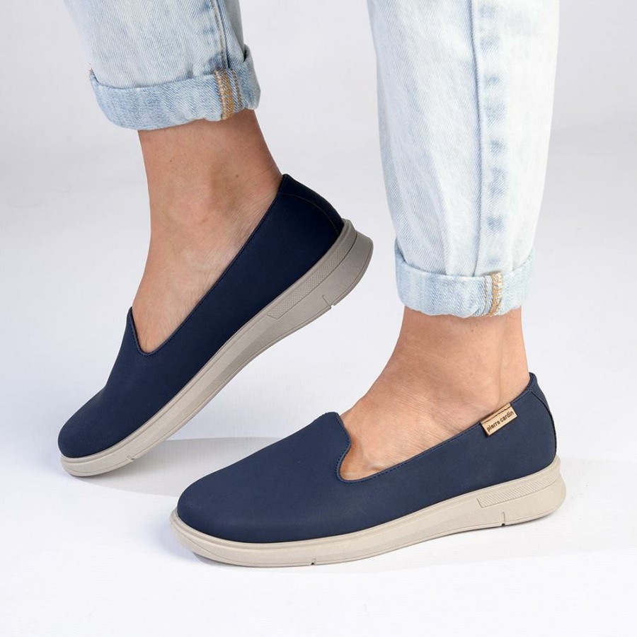 * Pierre Cardin Lynette Casual Slip On- Navy Discount Brogues