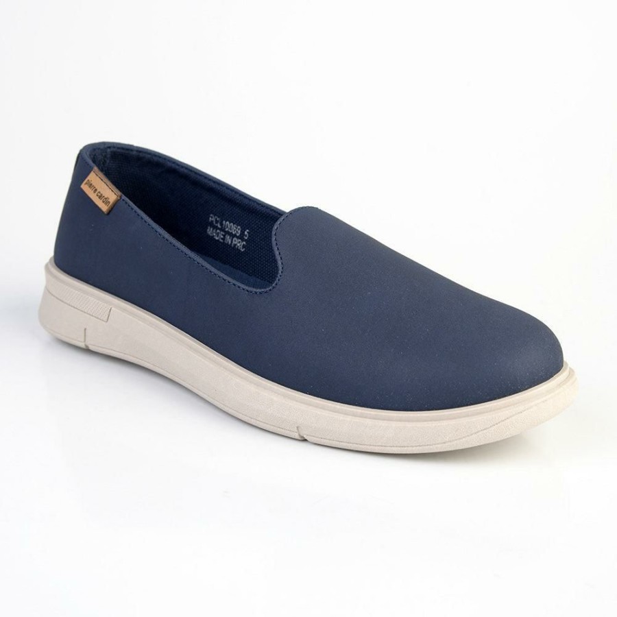 * Pierre Cardin Lynette Casual Slip On- Navy Discount Brogues