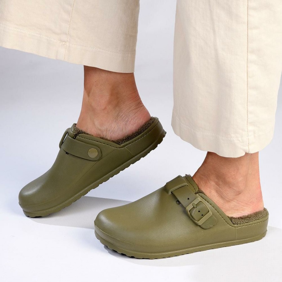 * Soft Style By Hush Puppy Desi Slip On Khaki With Discount Slippers & Flats