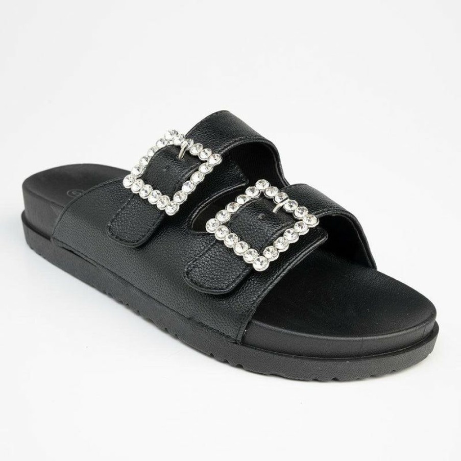 * Madison Cordelia Sandals Black Best Price Madison Heart Of New York Sandals